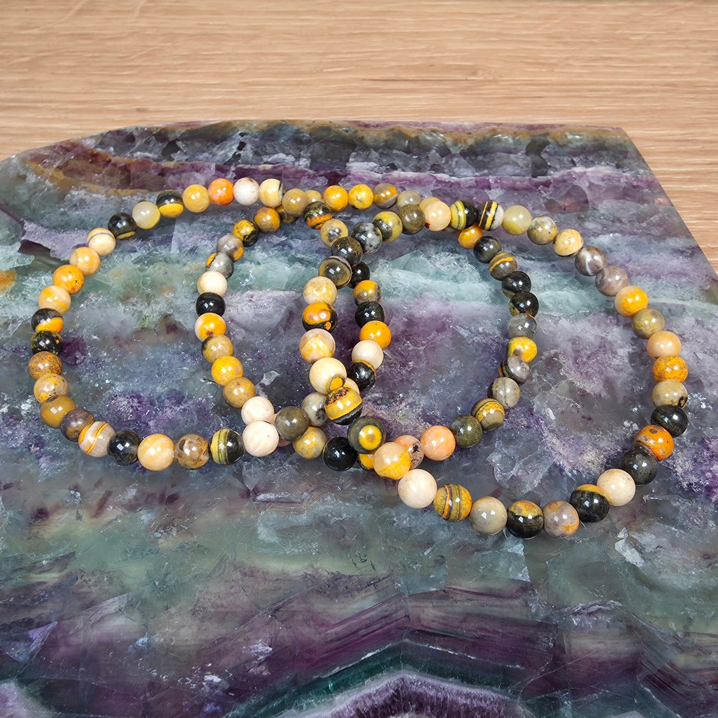Bumblebee Jasper Bracelet - 5mm to 5.5mm