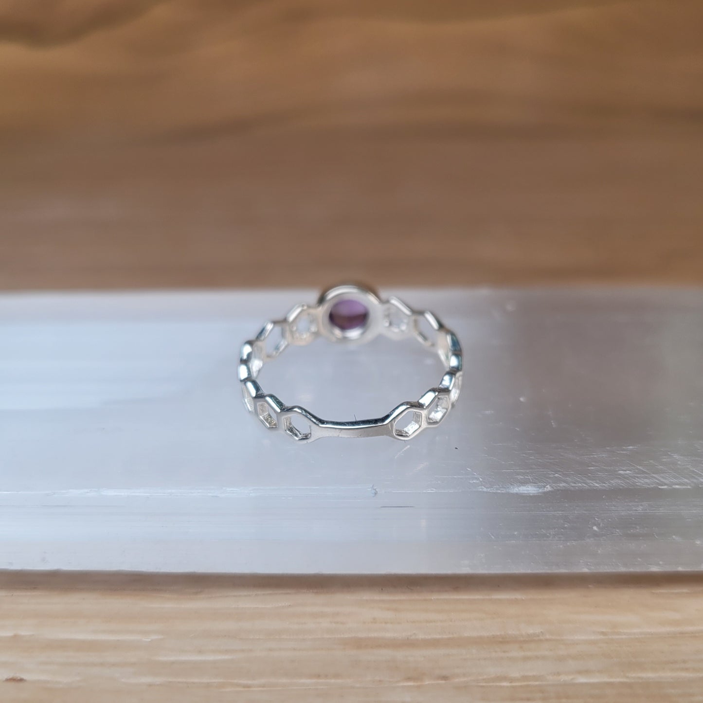 Amethyst Sterling Silver Ring - Size 6