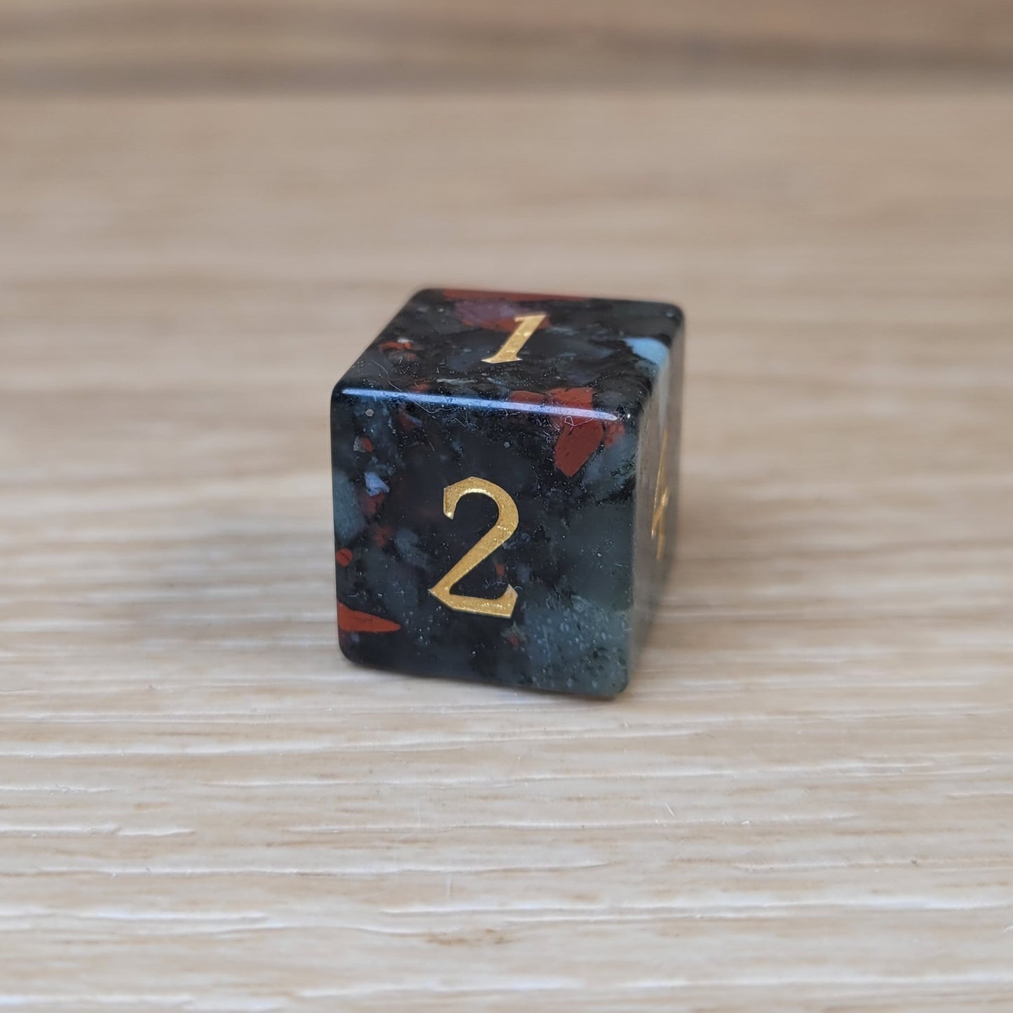 African Bloodstone Dungeons & Dragons Polyhedral Set