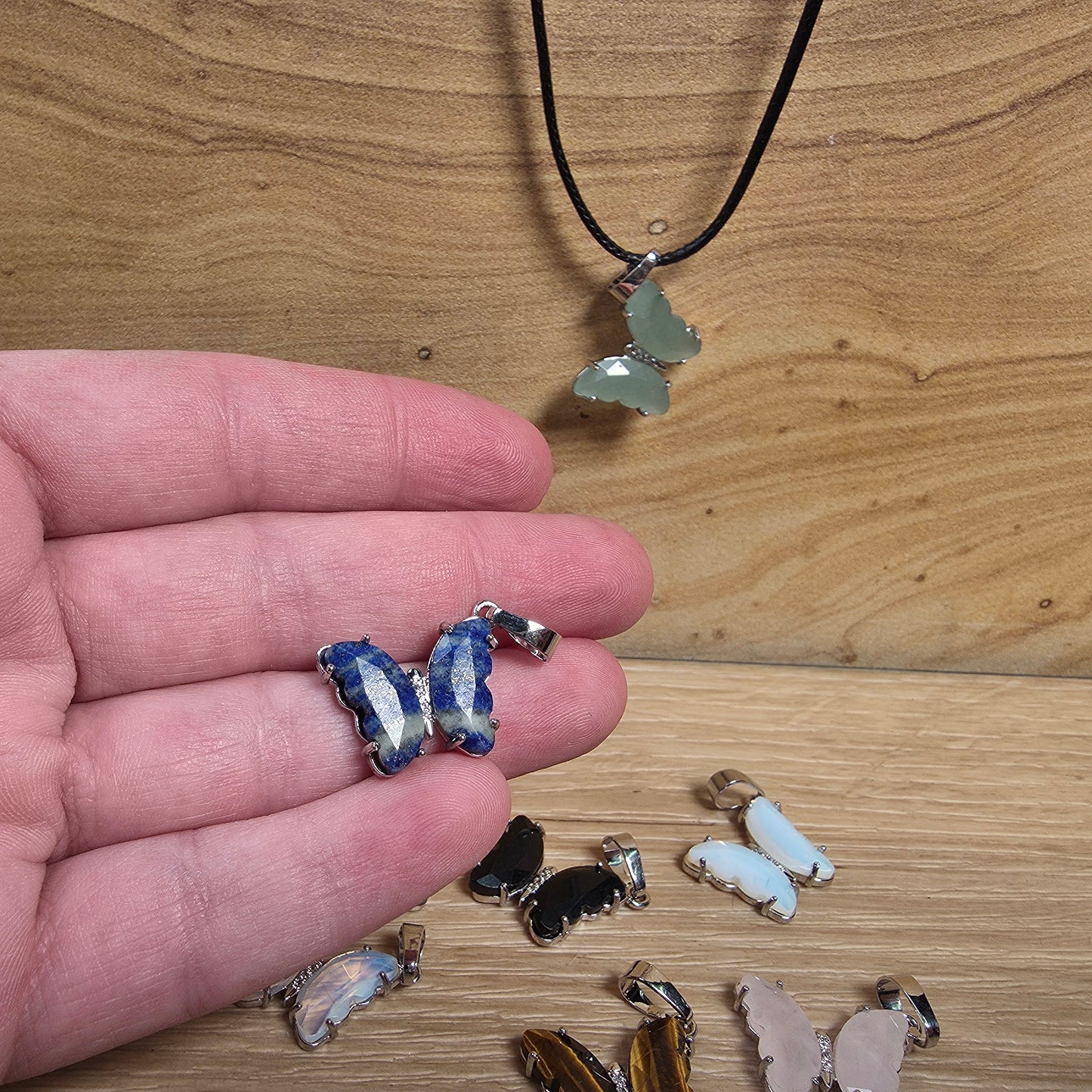 Butterfly Transformation Necklace | Natural Crystal Pendant