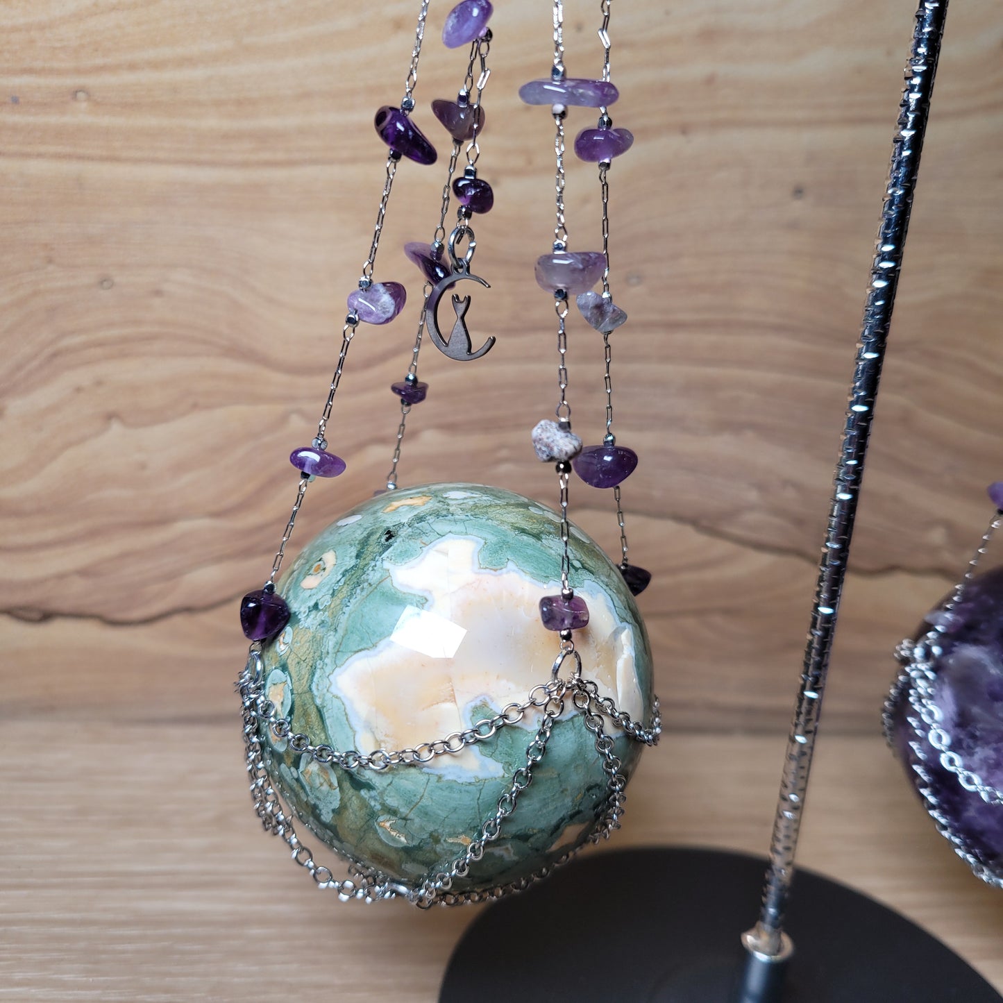 Double Hanging Sphere Holder