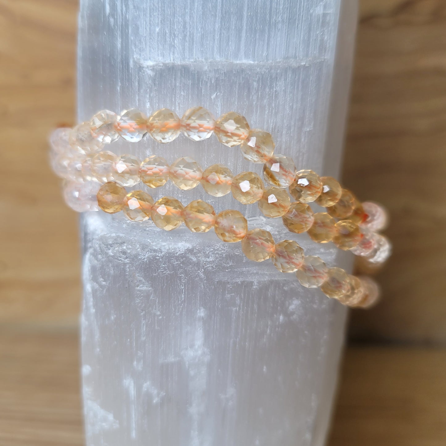 Citrine (Faceted) Bracelet (heat-treated) - 4mm to 4.5mm