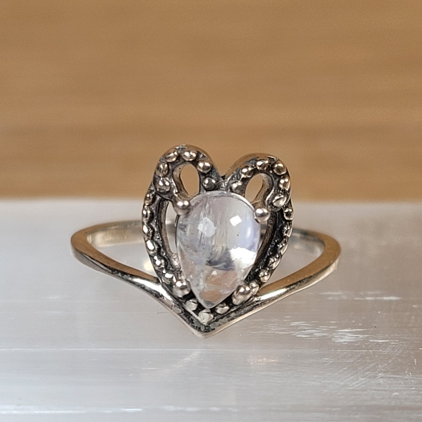Moonstone Sterling Silver Ring - Size 5