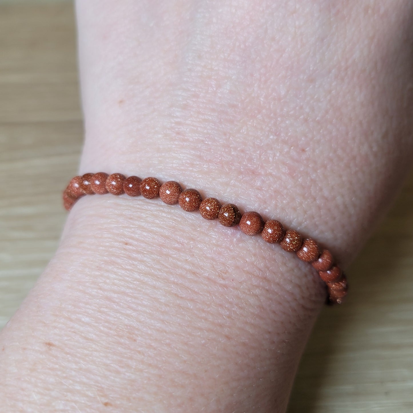 Goldstone Bracelet - 4mm to 4.5mm