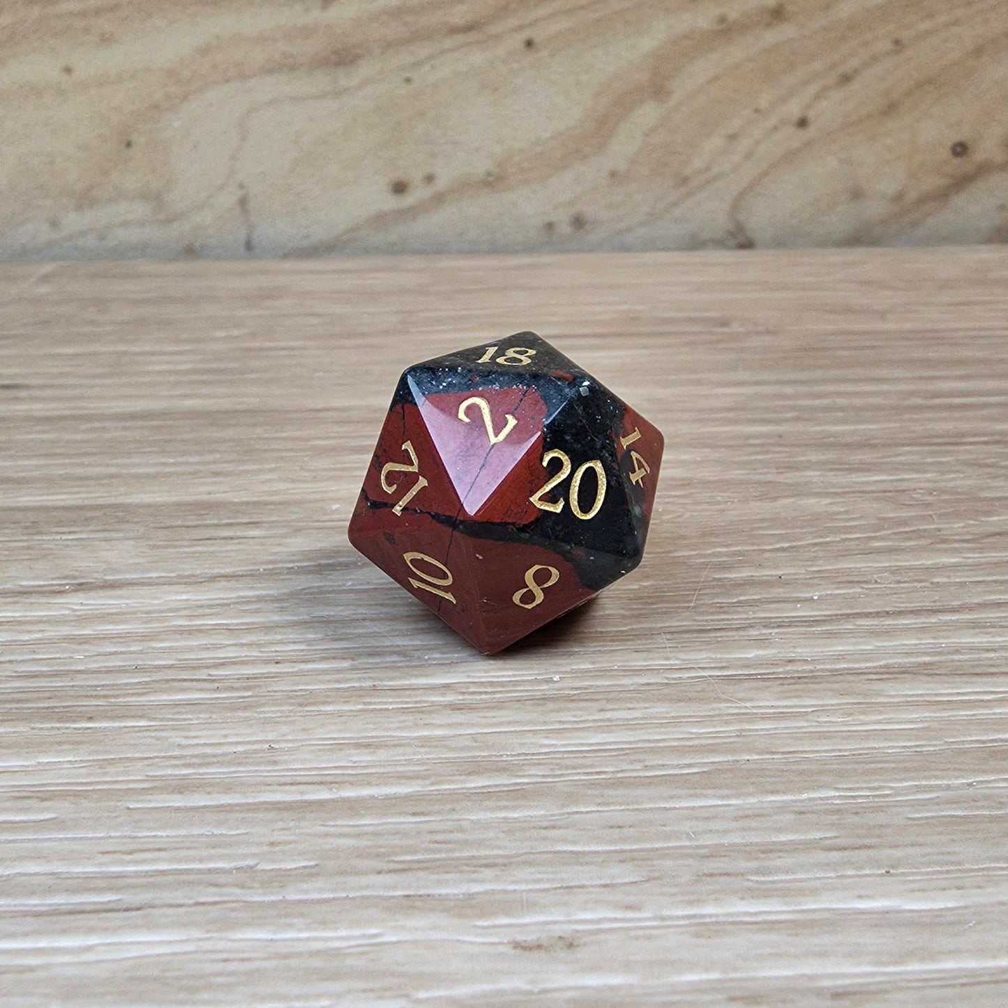 African Bloodstone Dungeons & Dragons Polyhedral D20 Dice