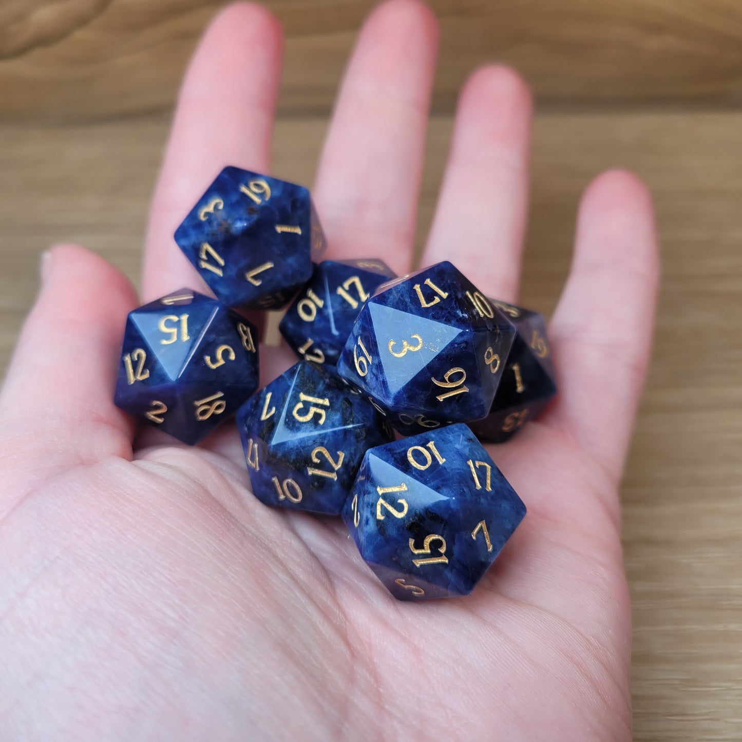 Sodalite Dungeons & Dragons Polyhedral D20 Dice