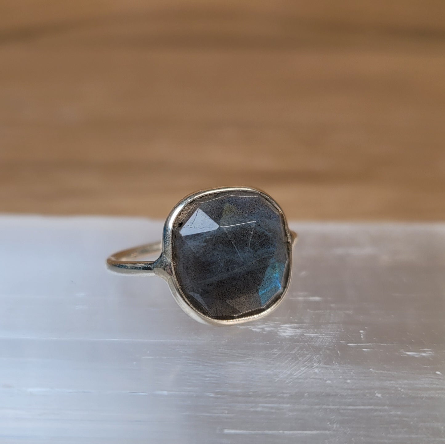 Labradorite Sterling Silver Ring - Size 4.5