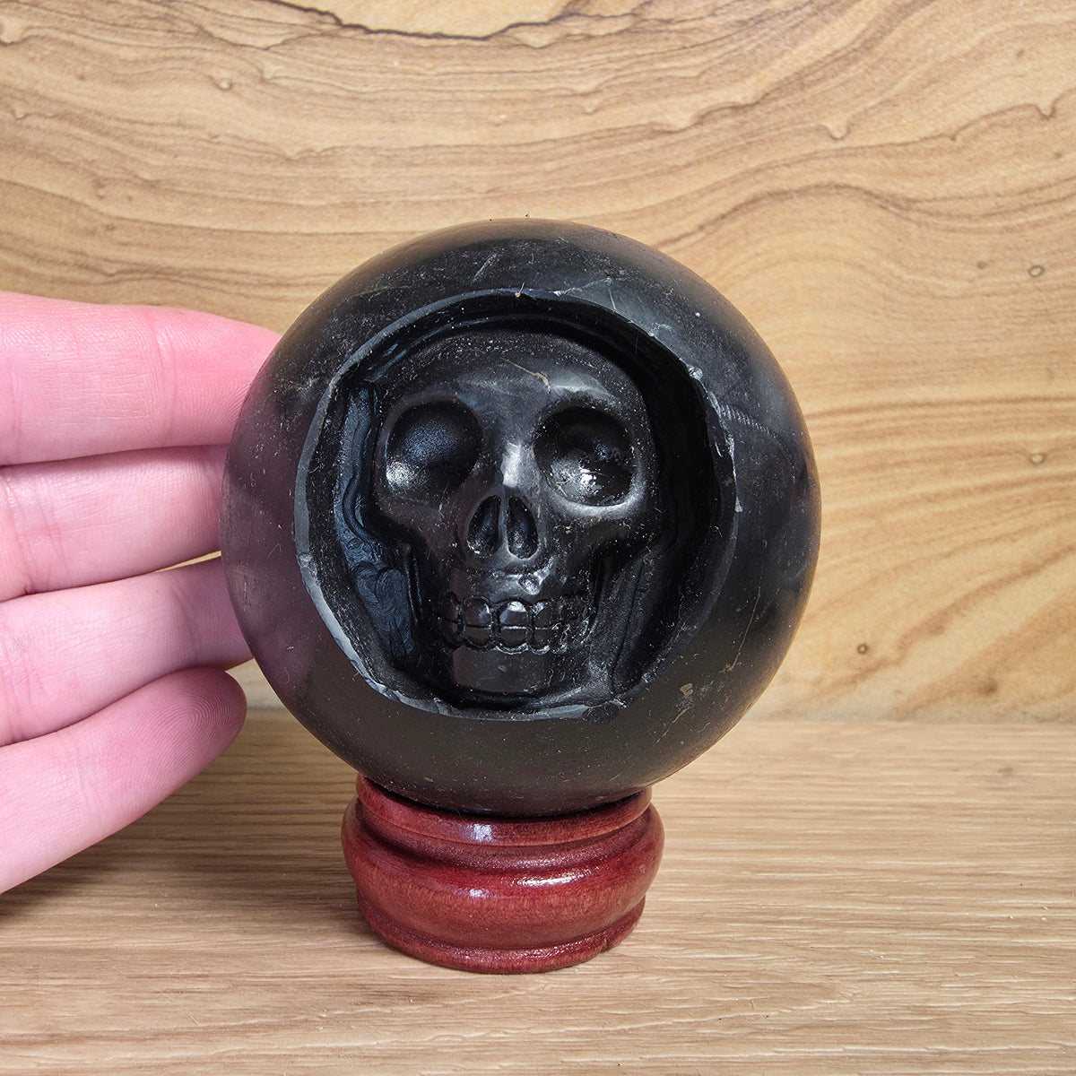 Shungite Skull Sphere