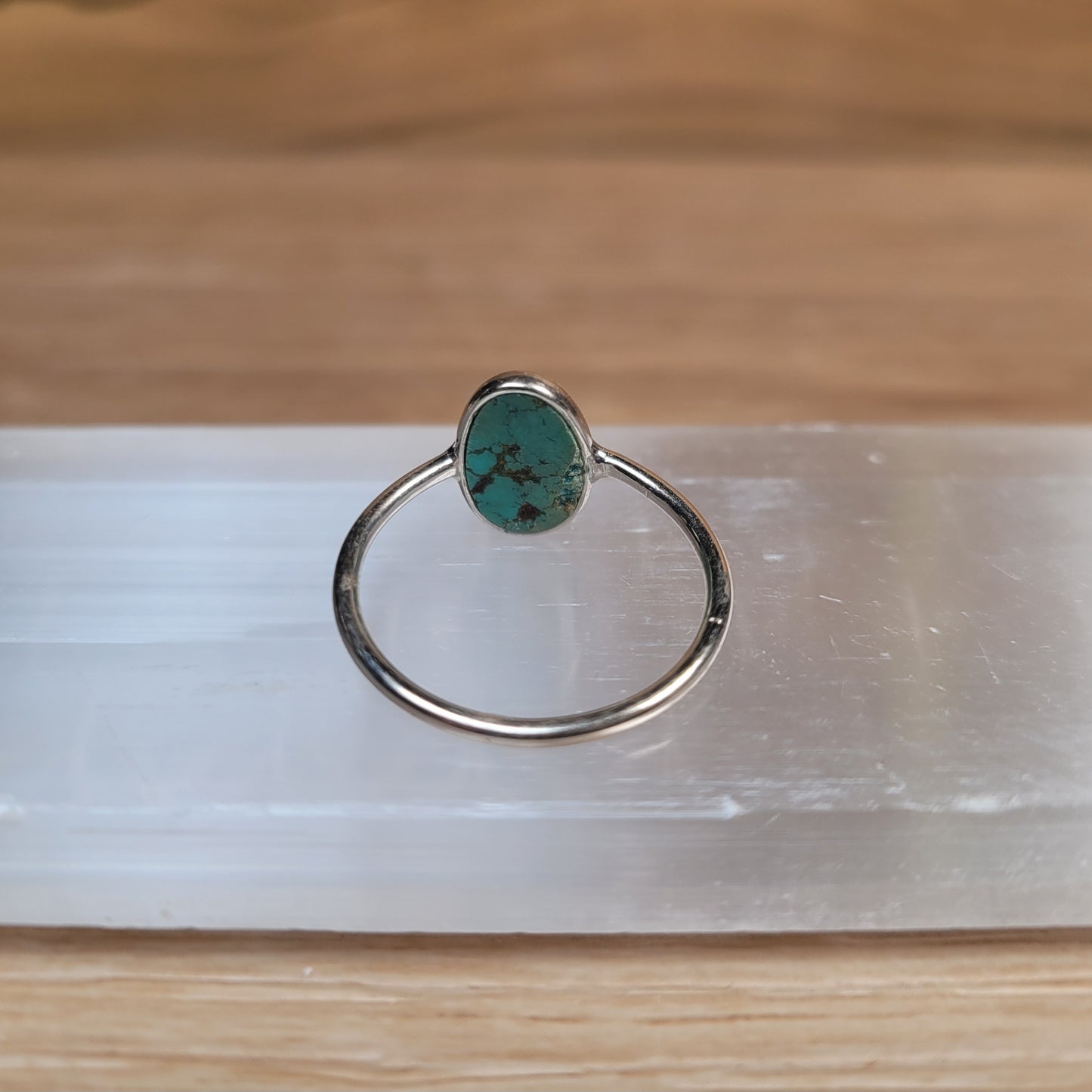 Kingman Turquoise Sterling Silver Ring - Size 6