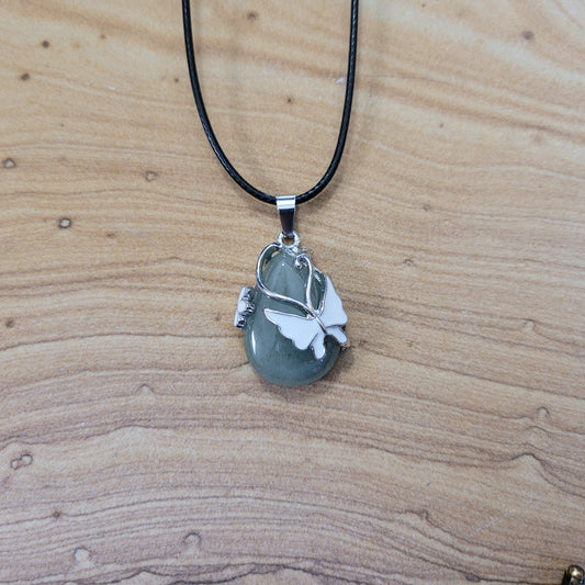 Green Aventurine Butterfly Necklace