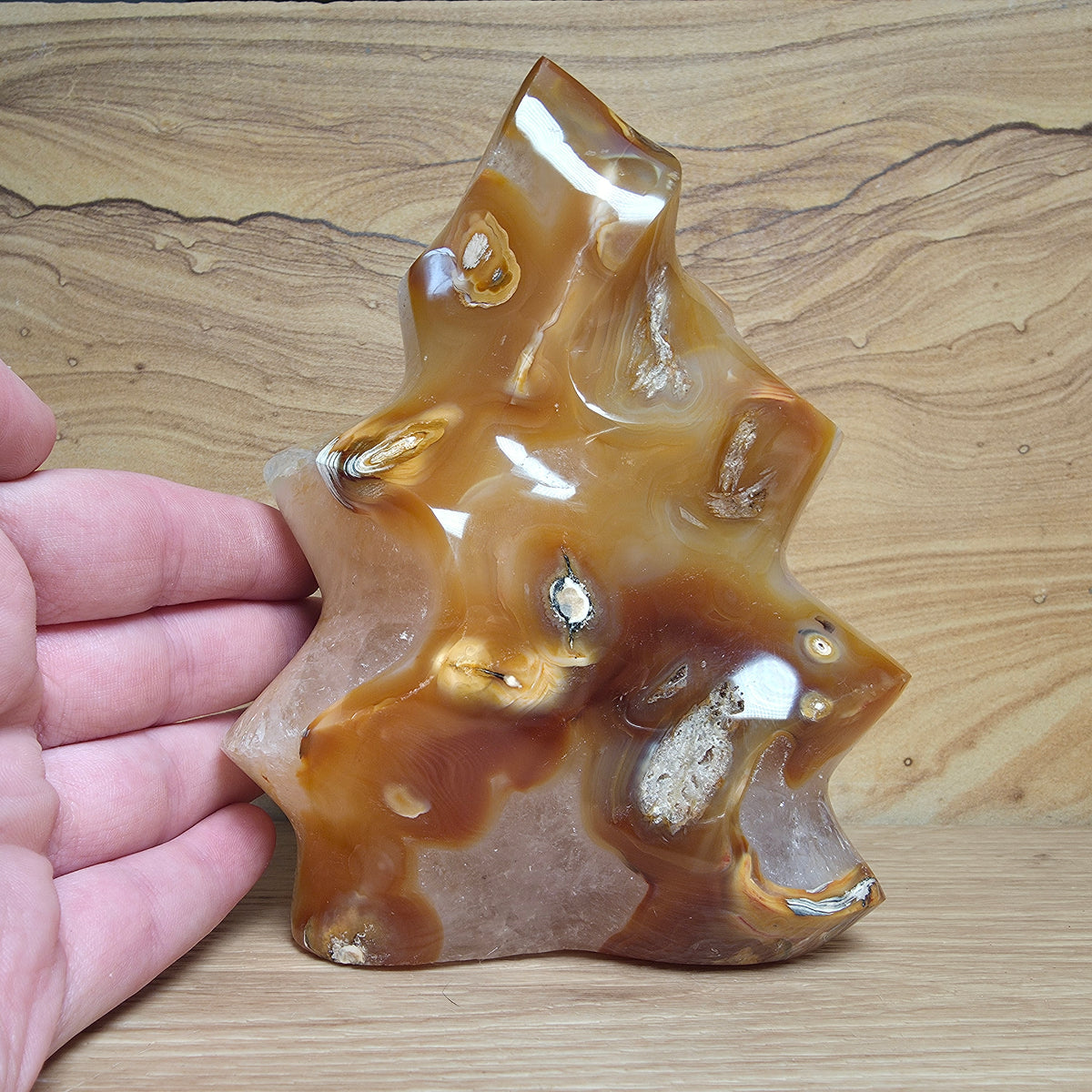 Carnelian Flame | Quartz Druzy