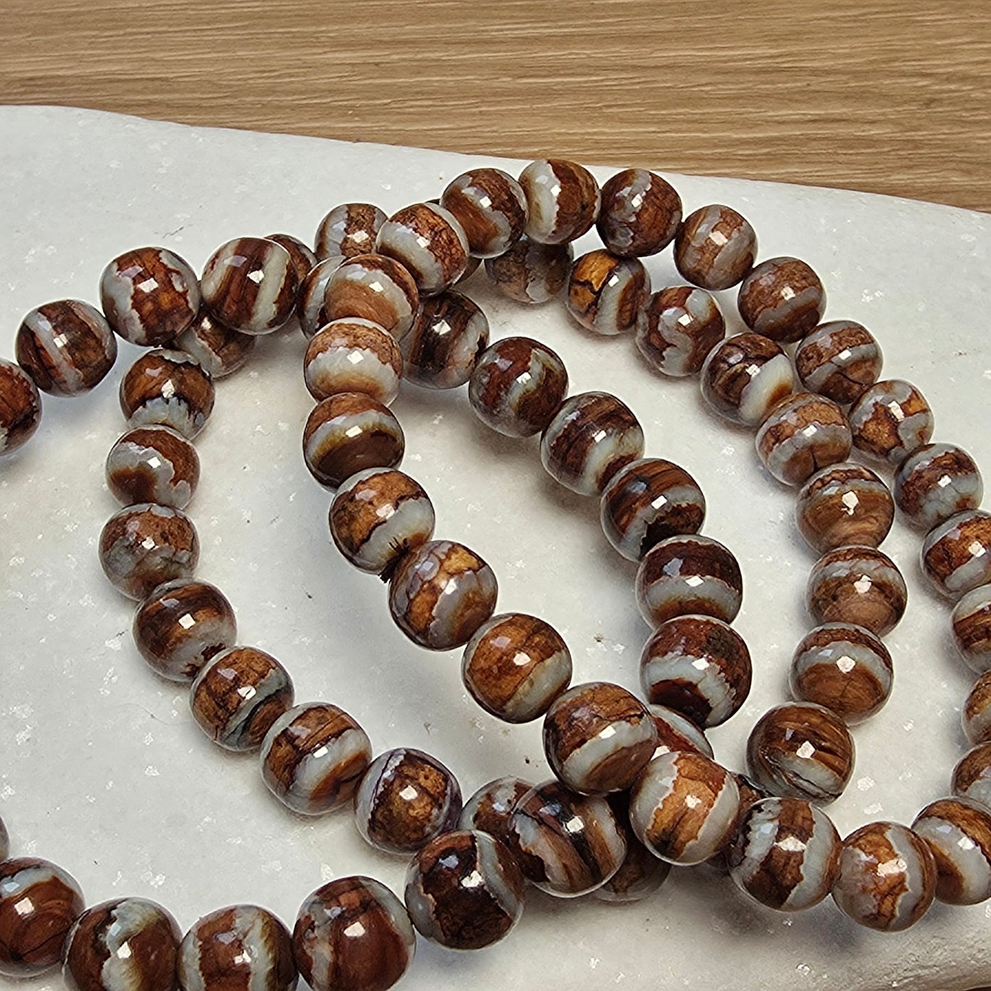 Fossilized Woolly Mammoth Tooth Bracelet – 8mm to 8.5mm