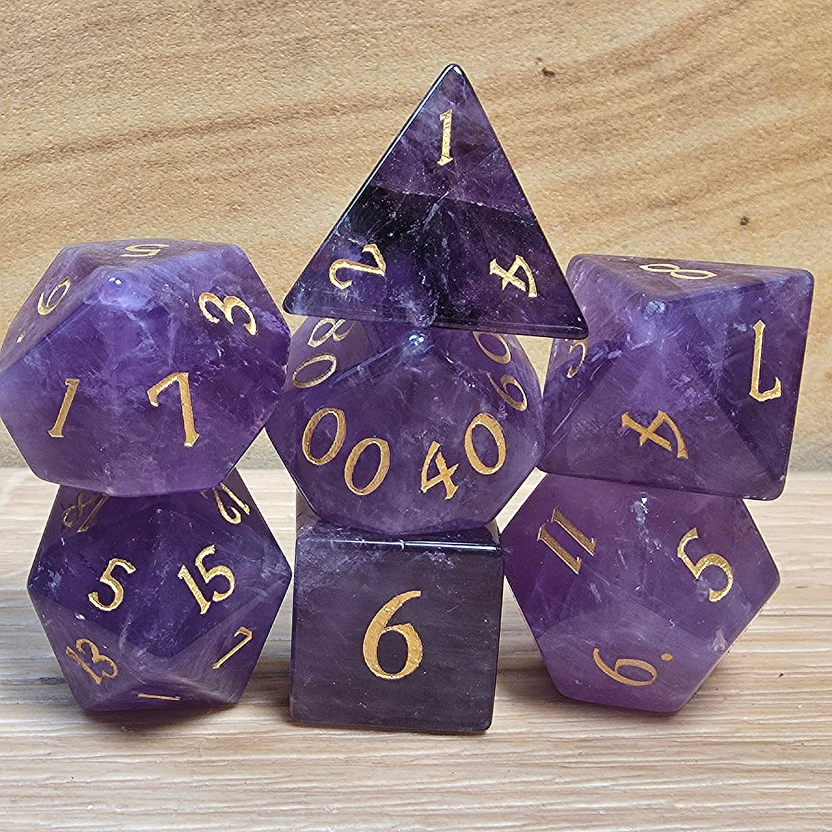 Amethyst Dungeons & Dragons Polyhedral Set