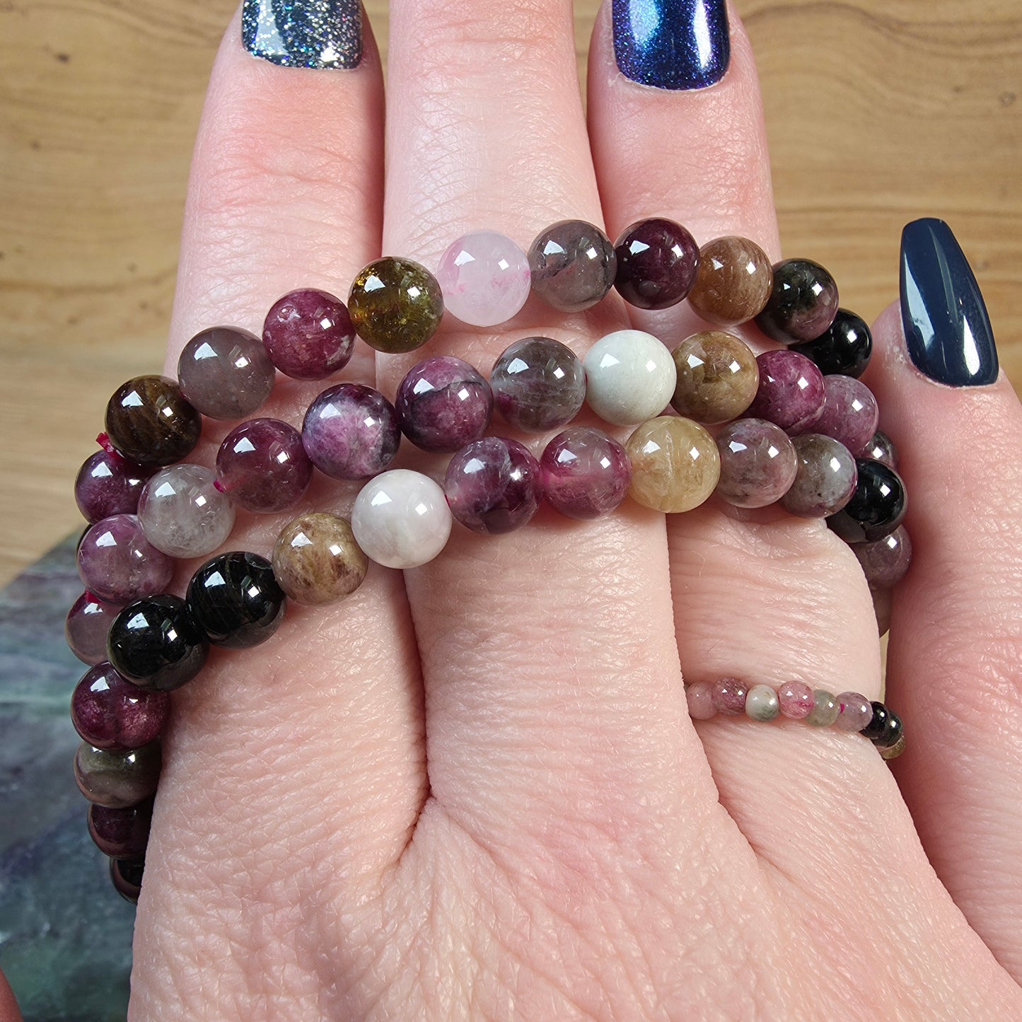 Multi-Colored Tourmaline Bracelet - 6.5mm to 7mm