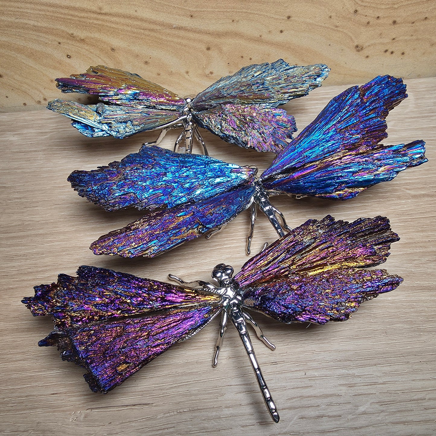 Titanium Aura Black Kyanite Dragonfly