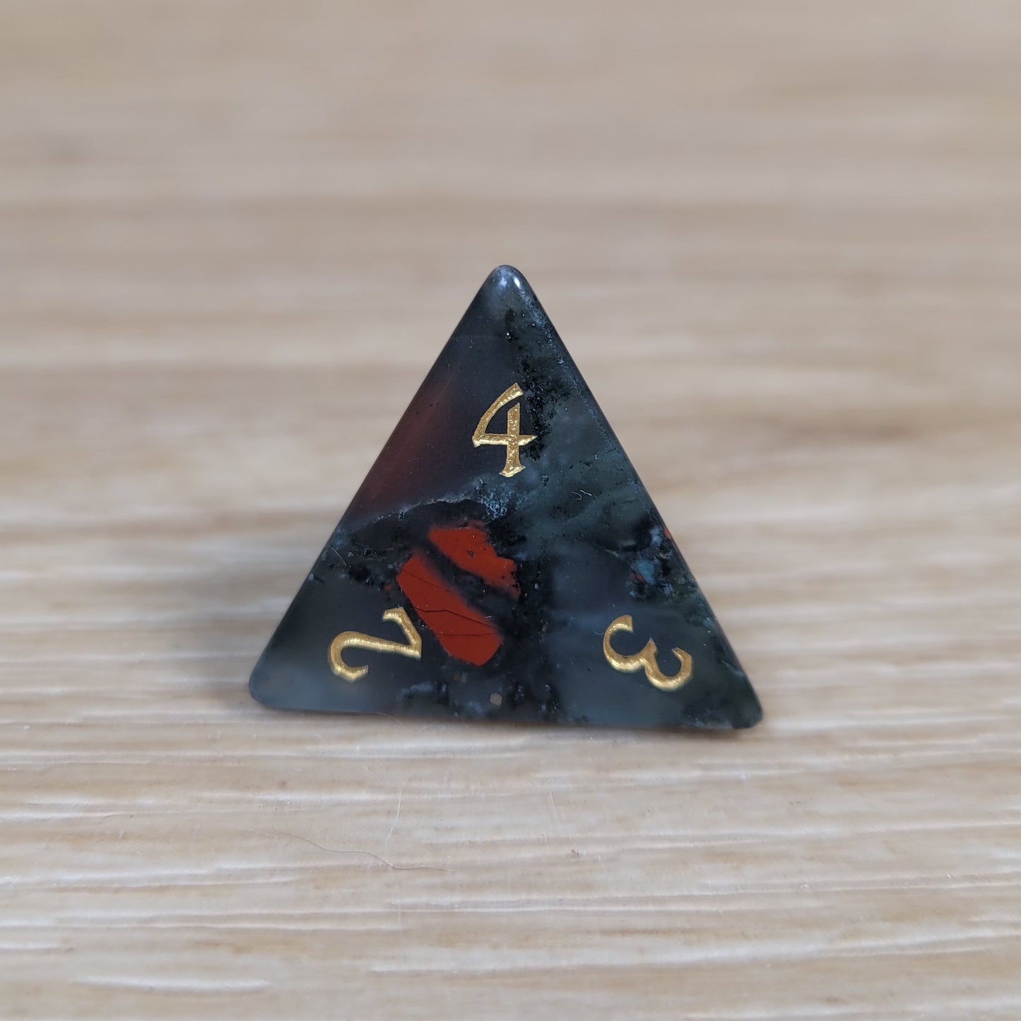 African Bloodstone Dungeons & Dragons Polyhedral Set