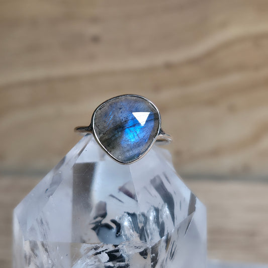 Labradorite Sterling Silver Ring - Size 6.5