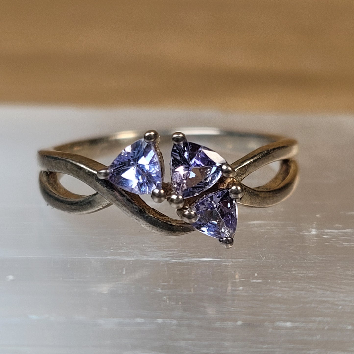 Tanzanite Sterling Silver Ring - Size 5