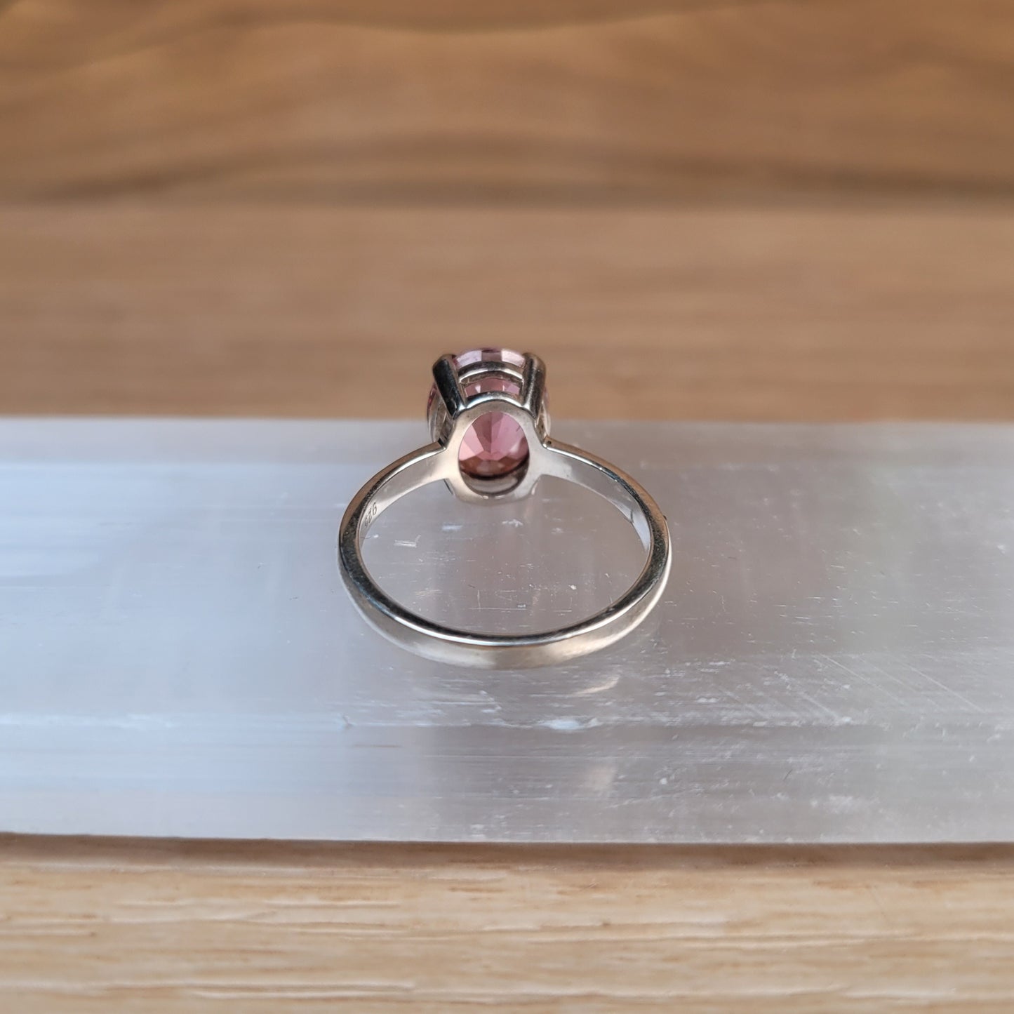 Garnet Sterling Silver Ring - Size 6
