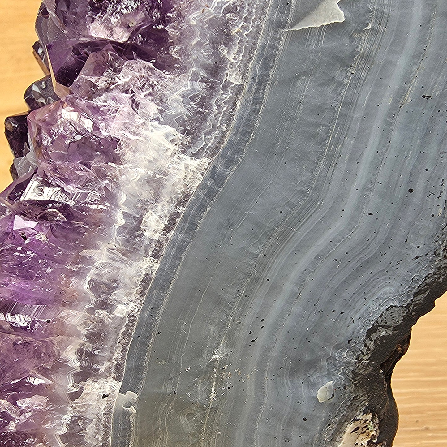 Amethyst & Agate Cut Base Freeform
