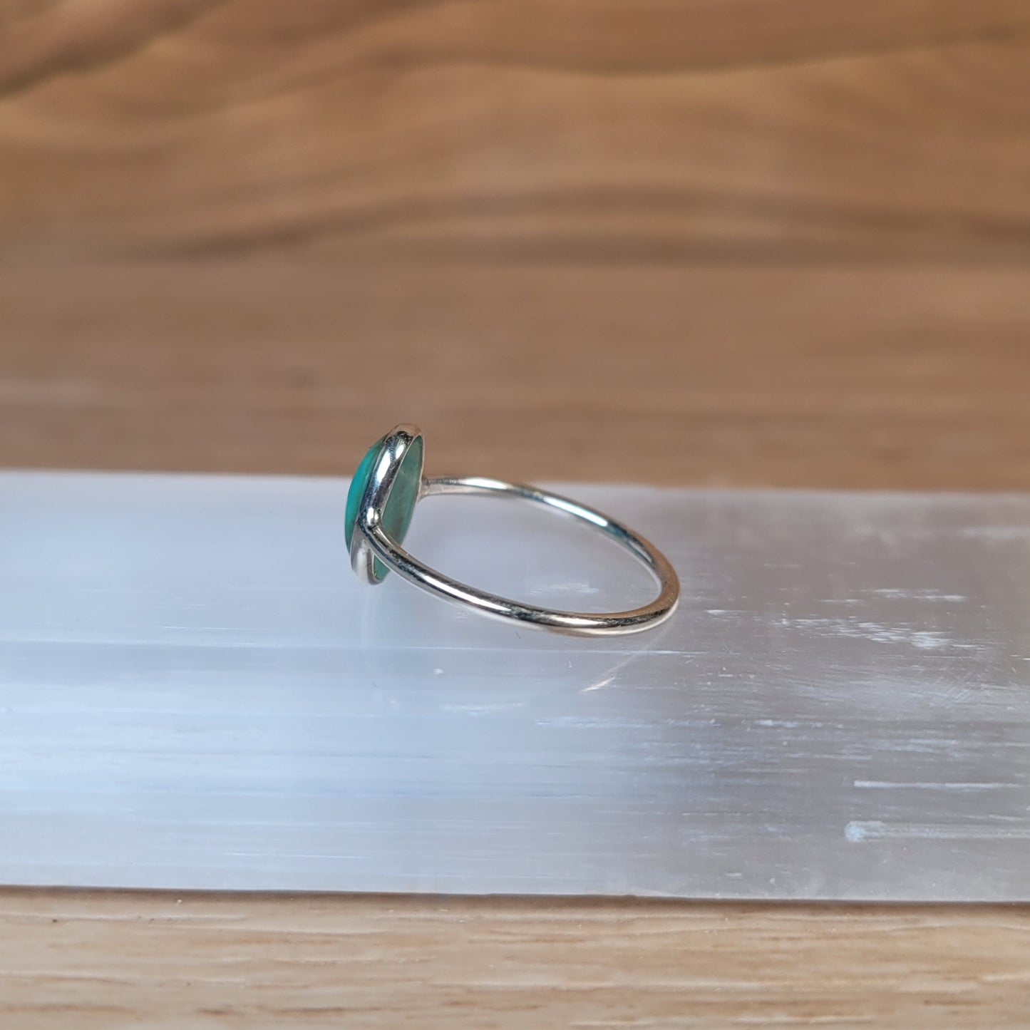 Kingman Turquoise Sterling Silver Ring - Size 5.5