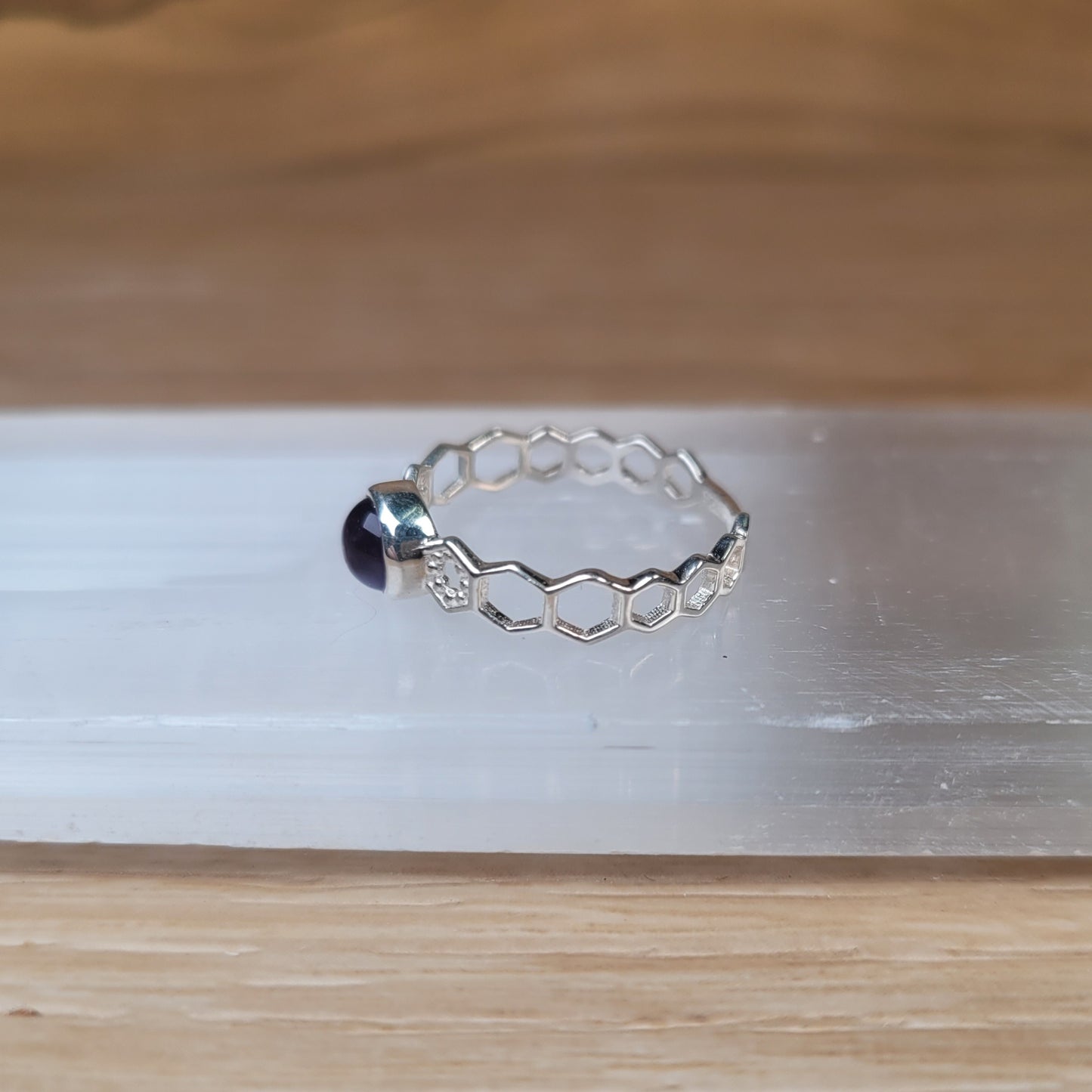 Amethyst Sterling Silver Ring - Size 6