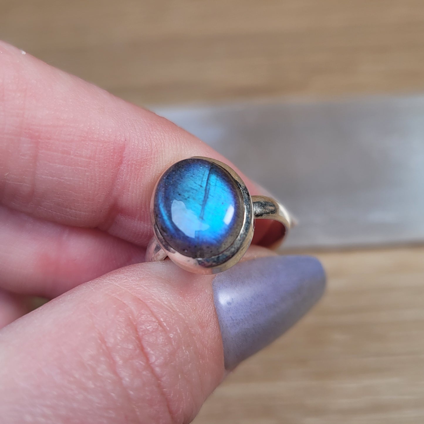 Labradorite Sterling Silver Ring - Size 6