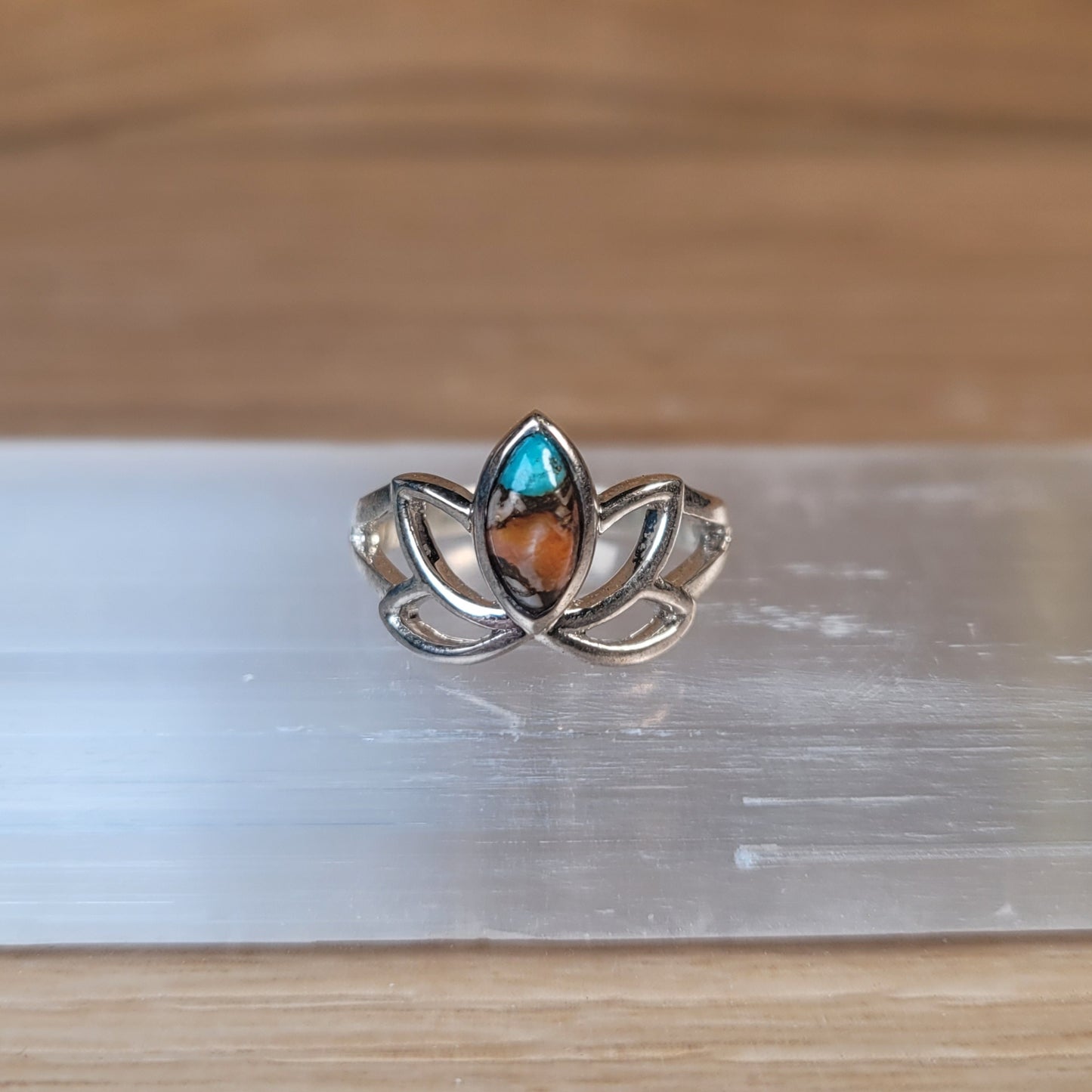 Spiny Oyster Sterling Silver Ring - Size 5