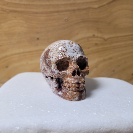 Lace Agate 2" Skull