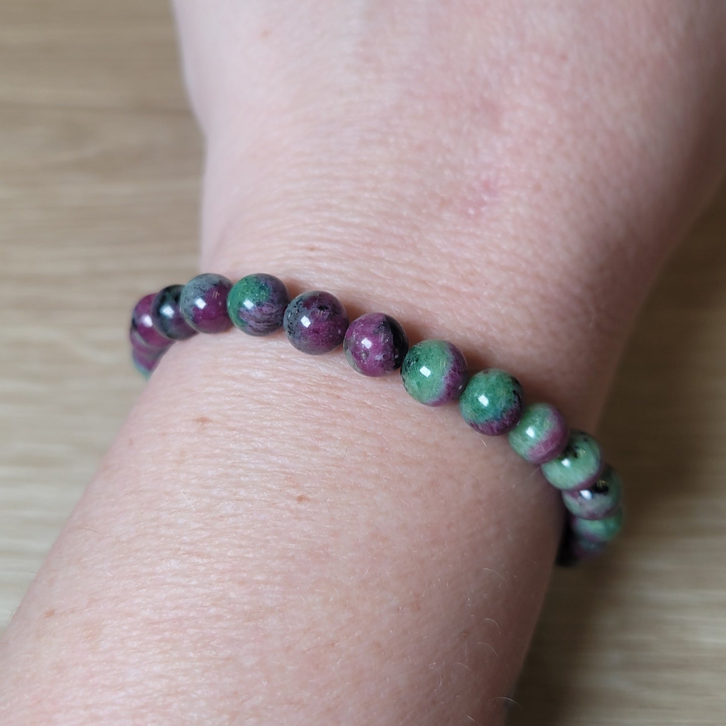 Ruby in Zoisite Bracelet - 6mm to 6.5mm
