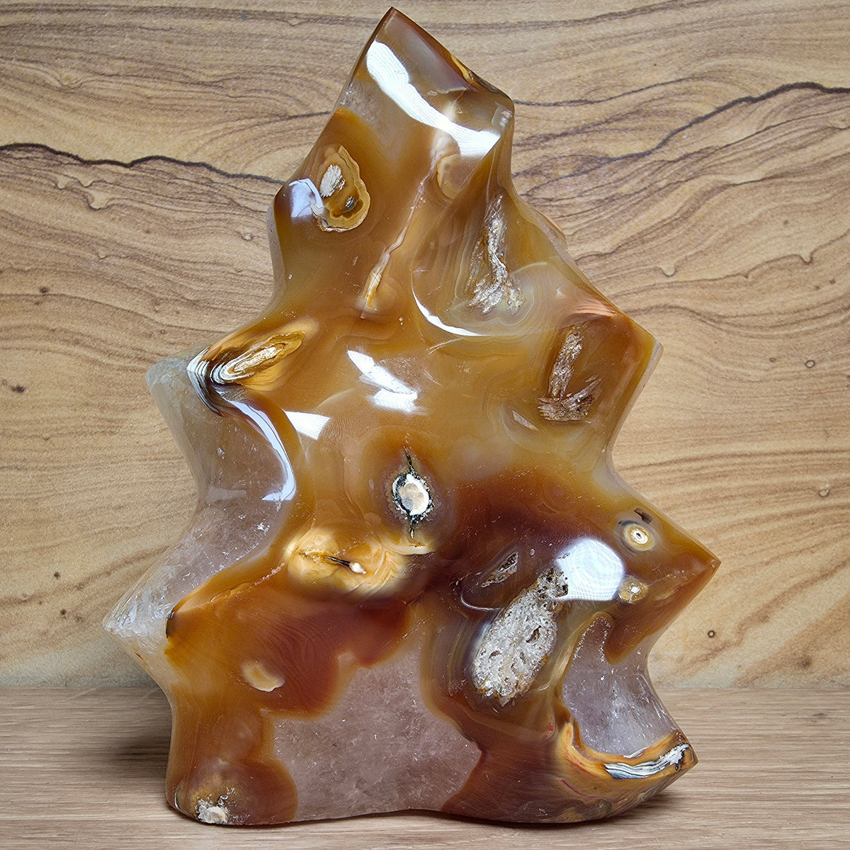 Carnelian Flame | Quartz Druzy