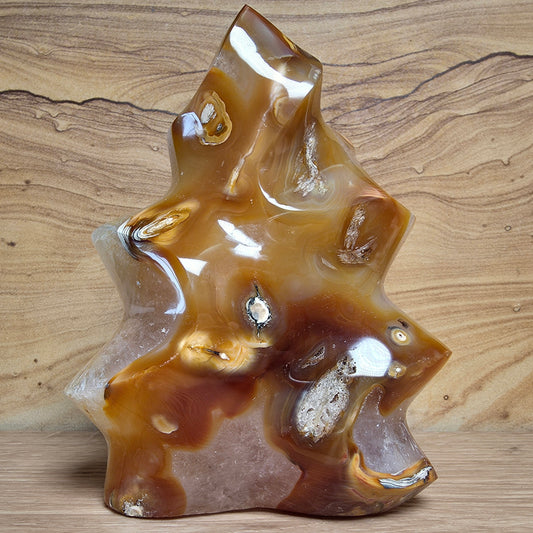 Carnelian Flame | Quartz Druzy