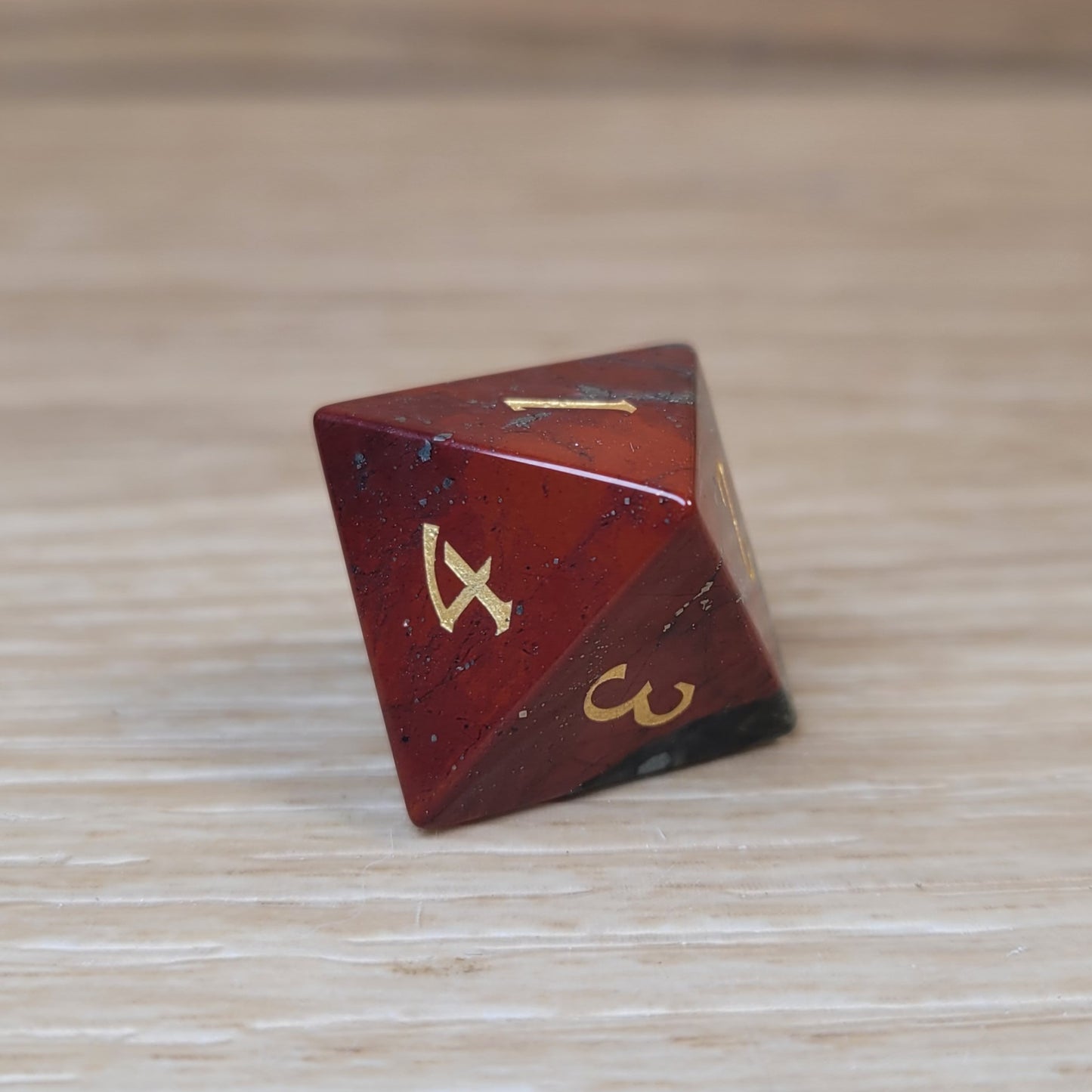 African Bloodstone Dungeons & Dragons Polyhedral Set