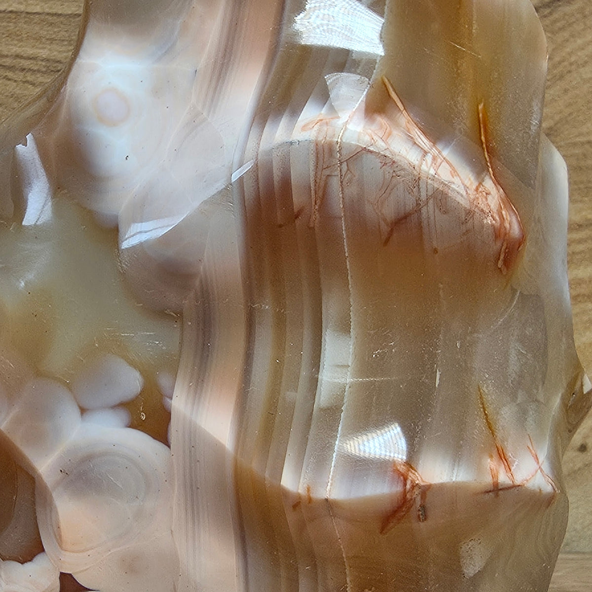 Carnelian & Agate Flame with Quartz