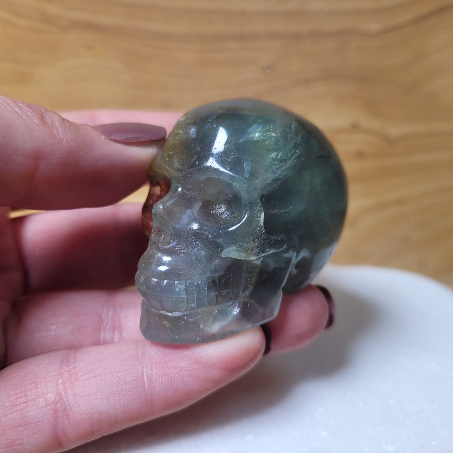 Fluorite 2" Skull