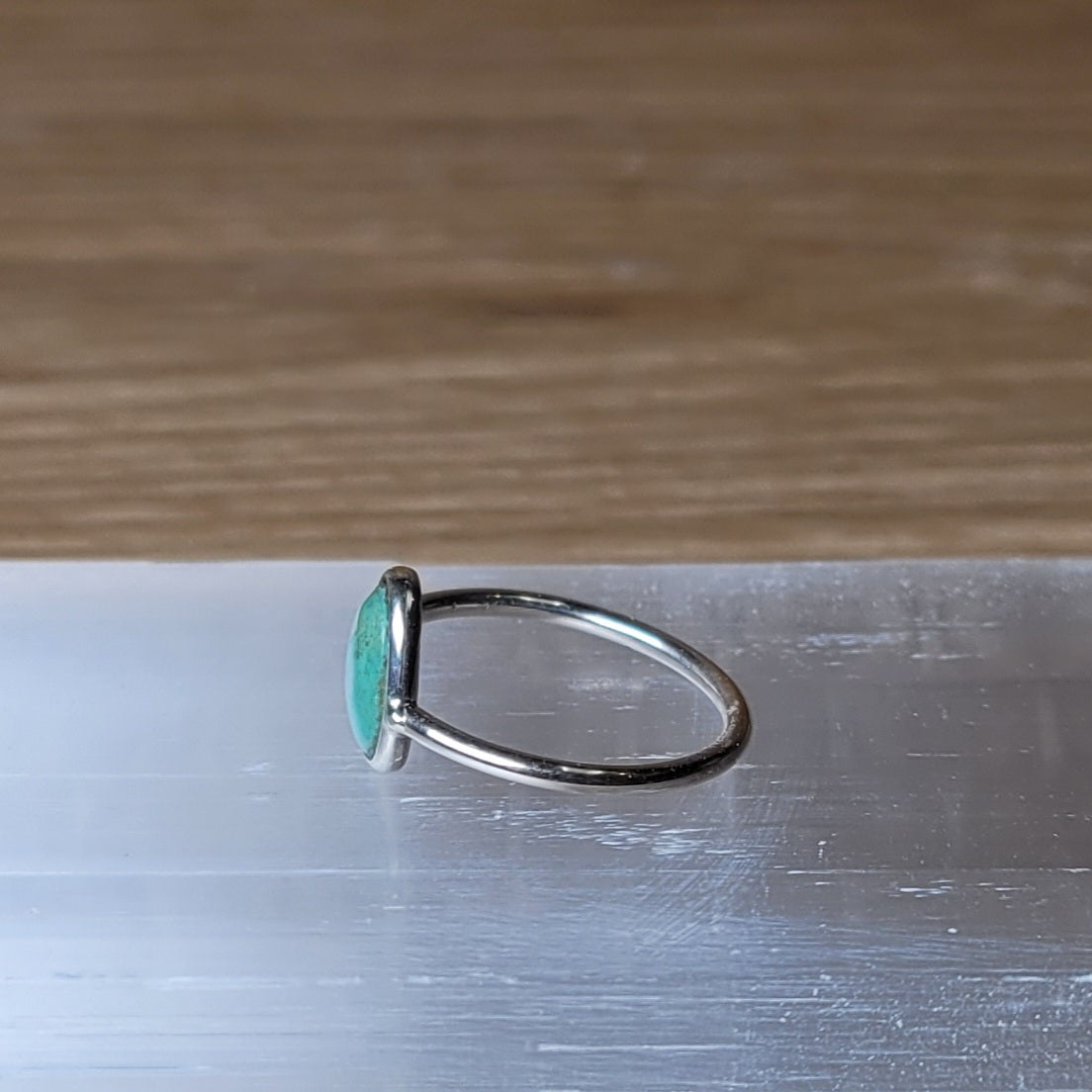 Kingman Turquoise Sterling Silver Ring - Size 4