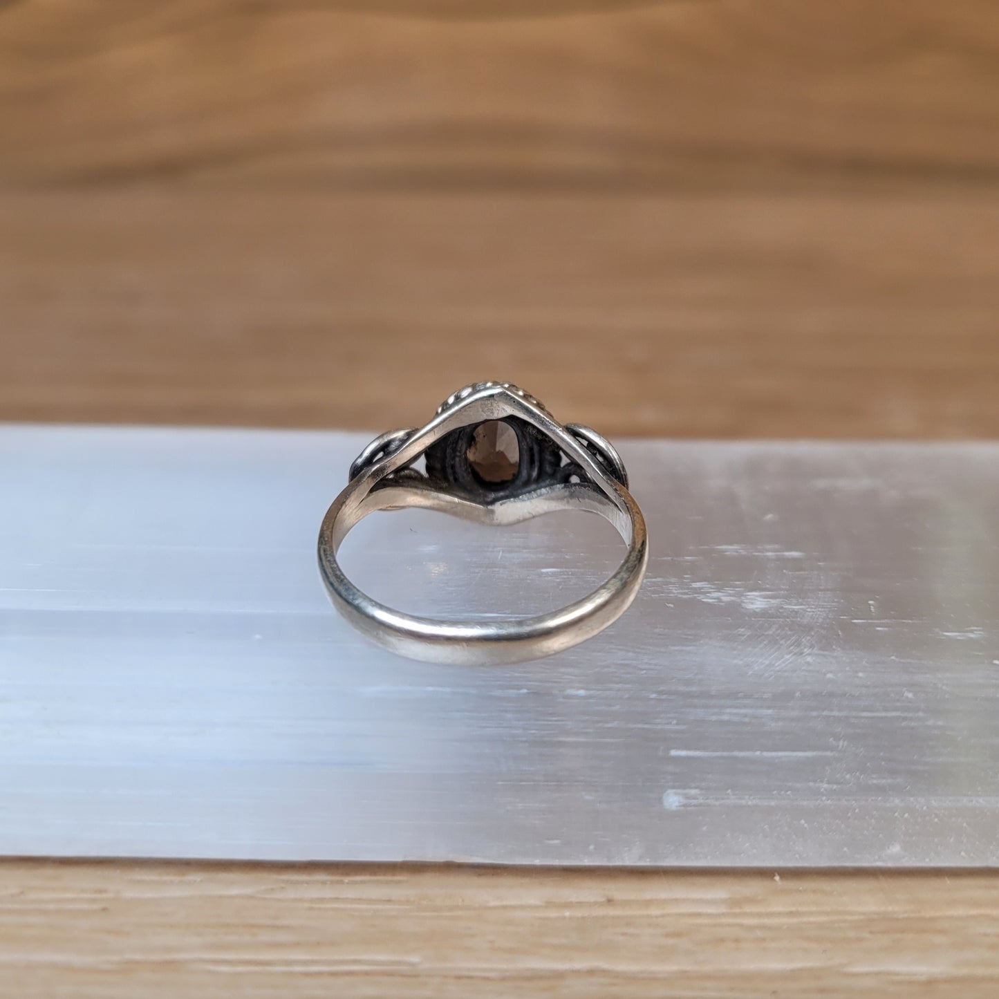 Smoky Quartz Sterling Silver Ring - Size 5