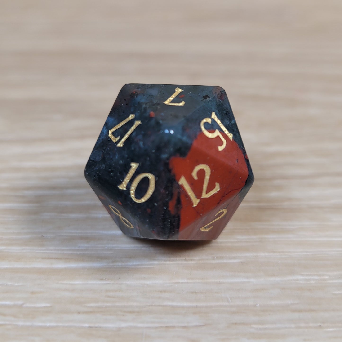 African Bloodstone Dungeons & Dragons Polyhedral Set