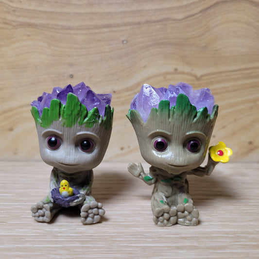 Amethyst "Groot" Figurine