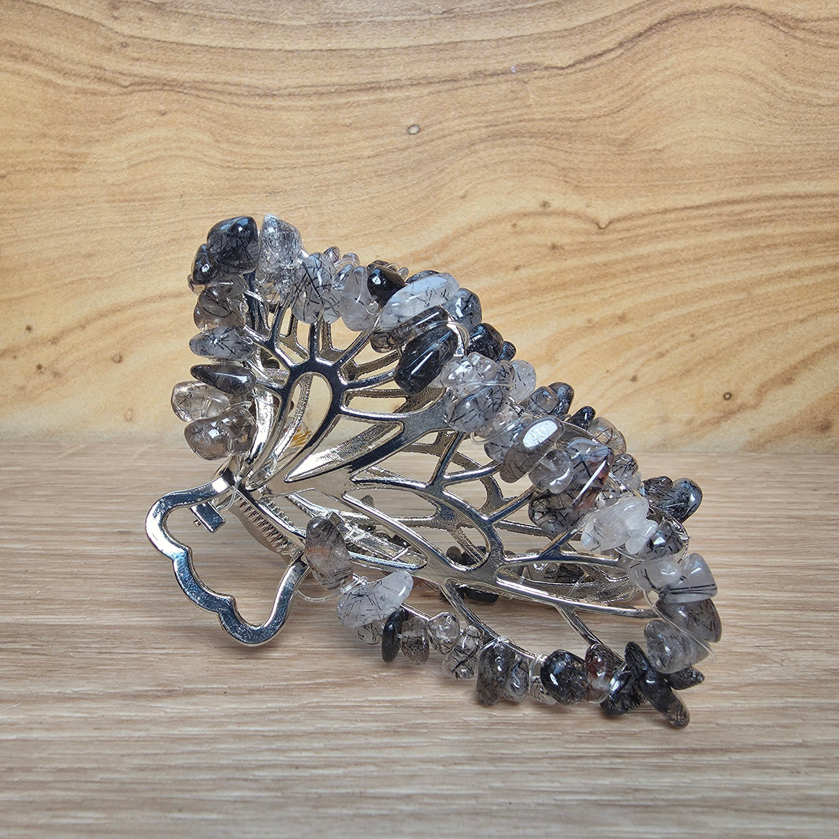 Crystal Butterfly Hair Claw Clip | Genuine Gemstone Hair Accessory