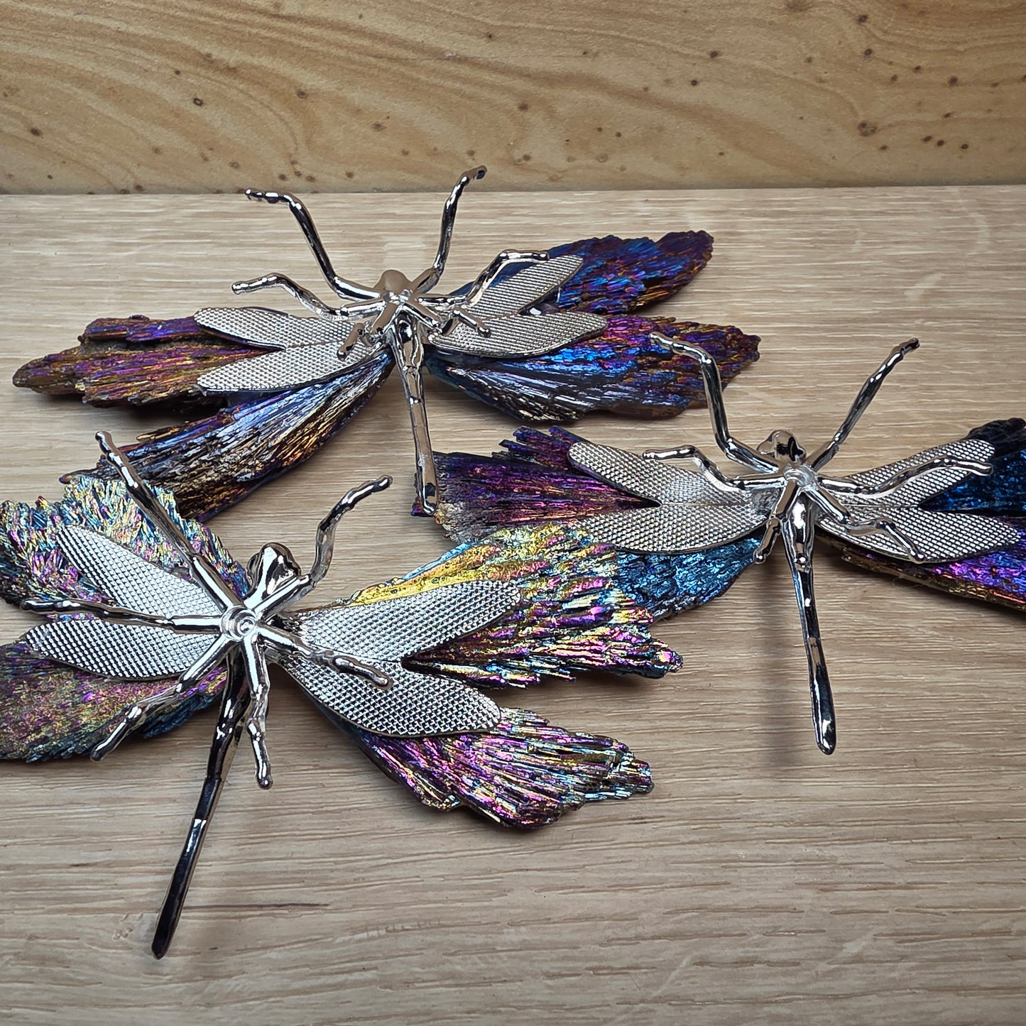 Titanium Aura Black Kyanite Dragonfly