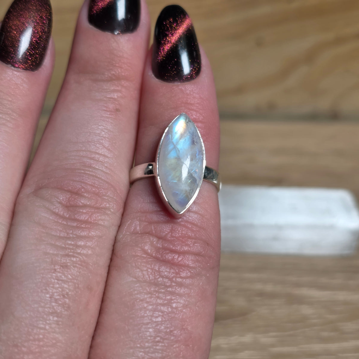Moonstone Sterling Silver Ring - Size 6