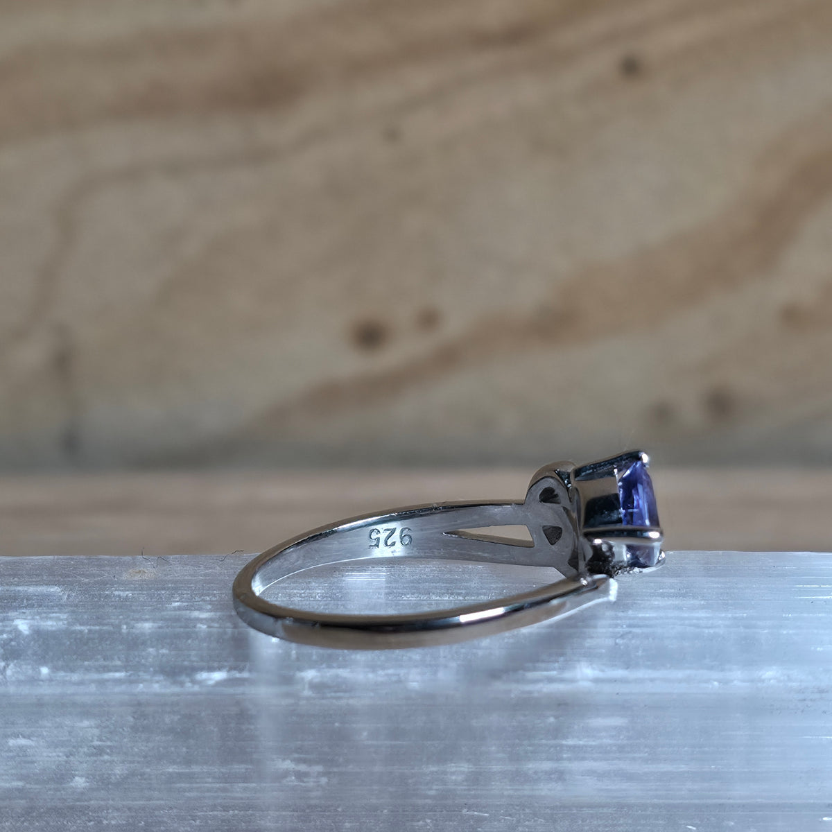 Tanzanite Sterling Silver Ring - Size 6