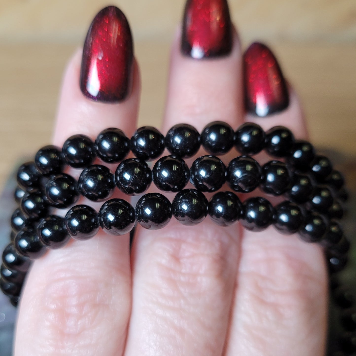 Black Tourmaline Bracelet - 6mm to 6.5mm