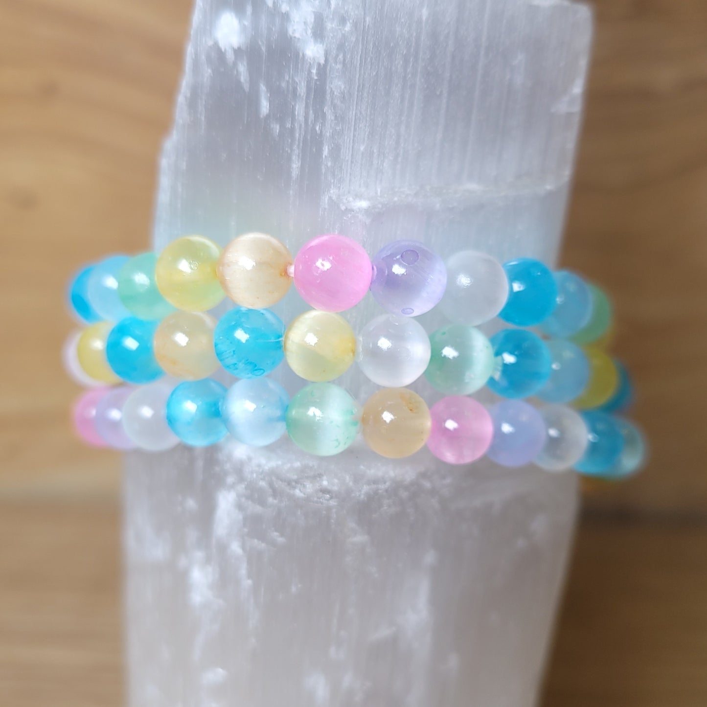 Satin Spar (dyed) Bracelet - 6mm to 7mm