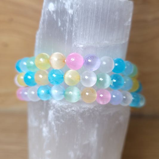 Satin Spar (dyed) Bracelet - 6mm to 7mm
