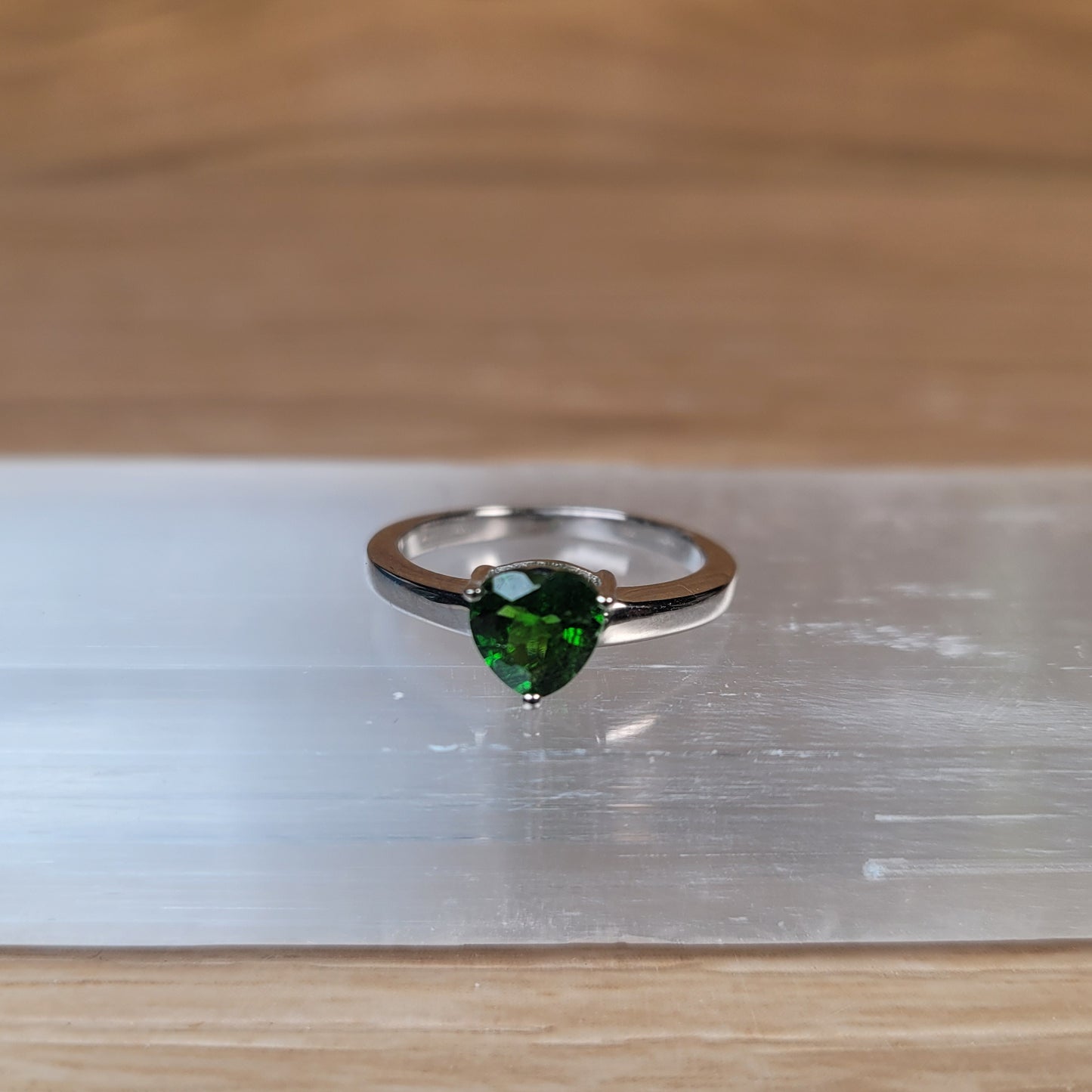 Diopside Sterling Silver Ring - Size 5