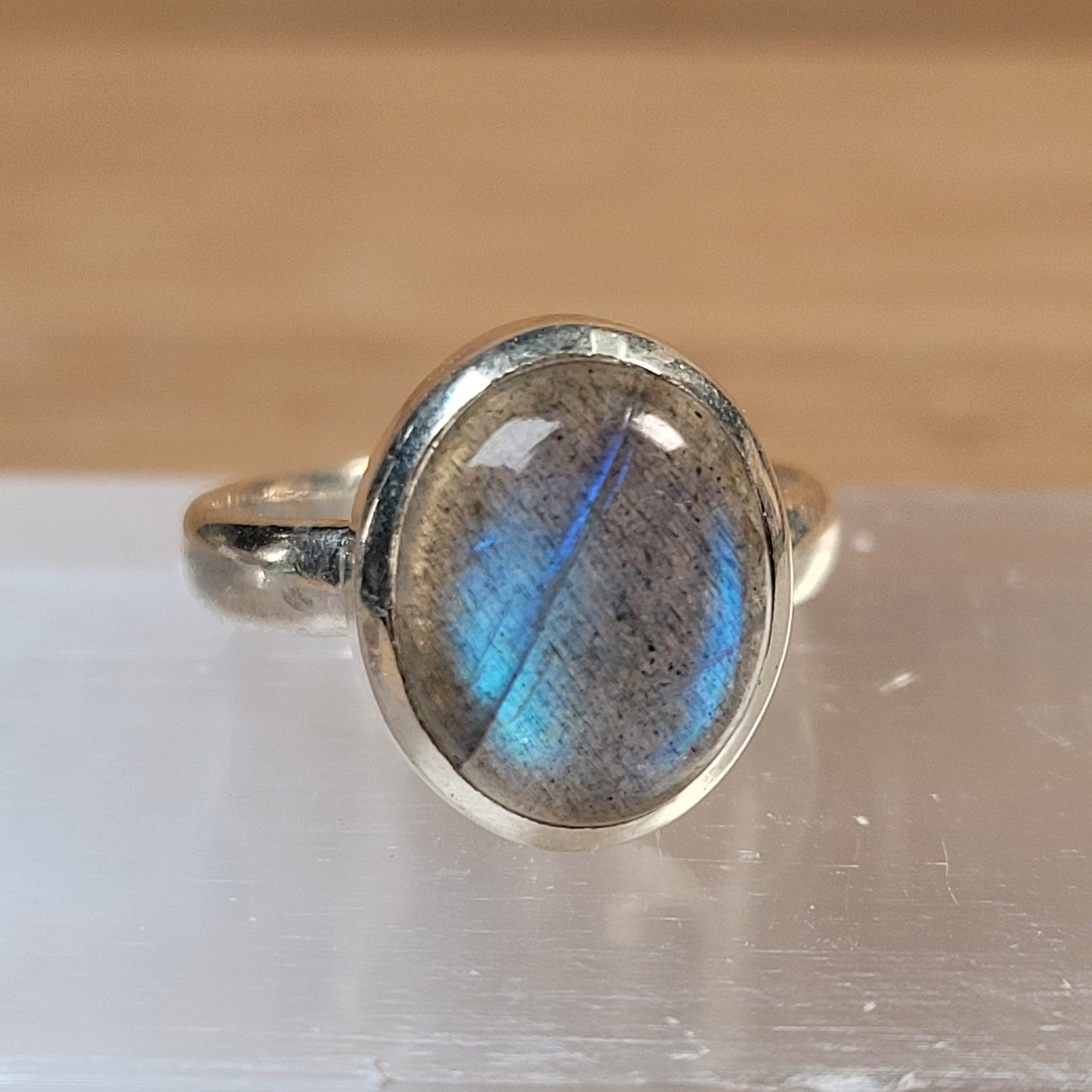 Labradorite Sterling Silver Ring - Size 6