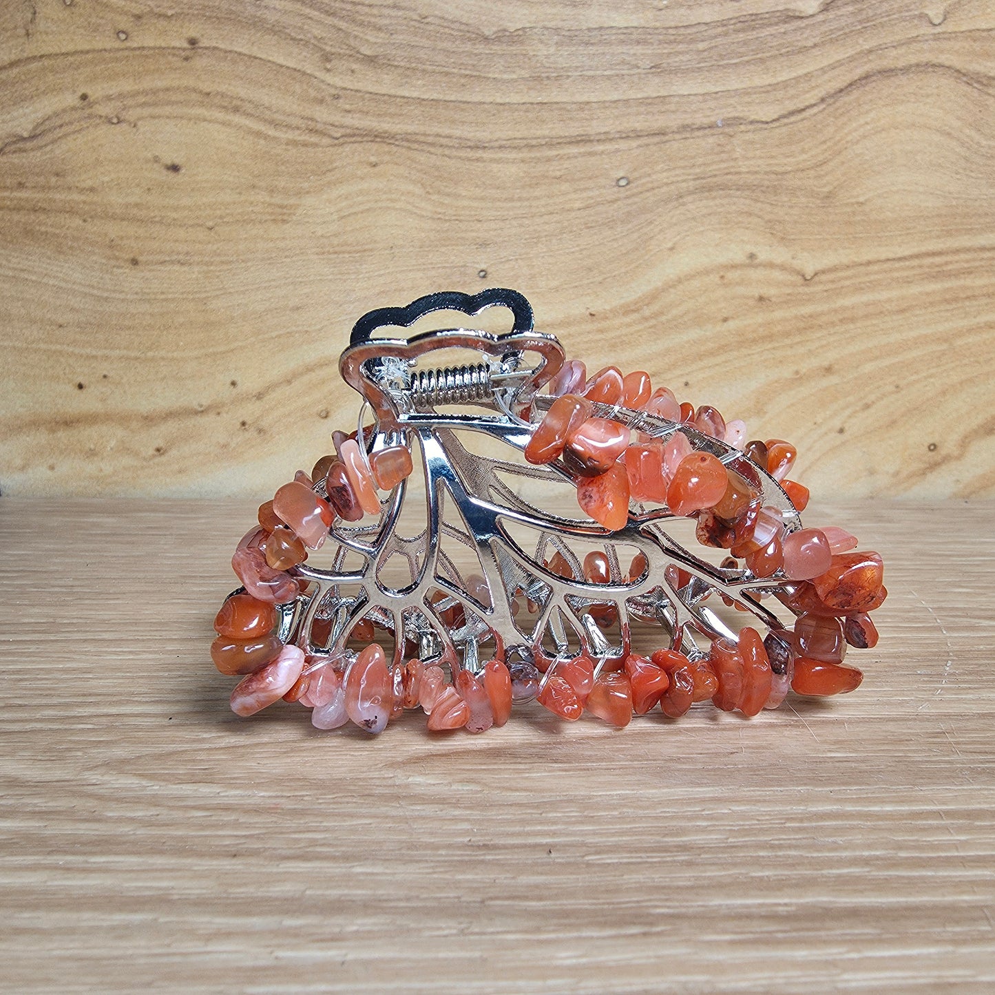 Crystal Butterfly Hair Claw Clip | Genuine Gemstone Hair Accessory