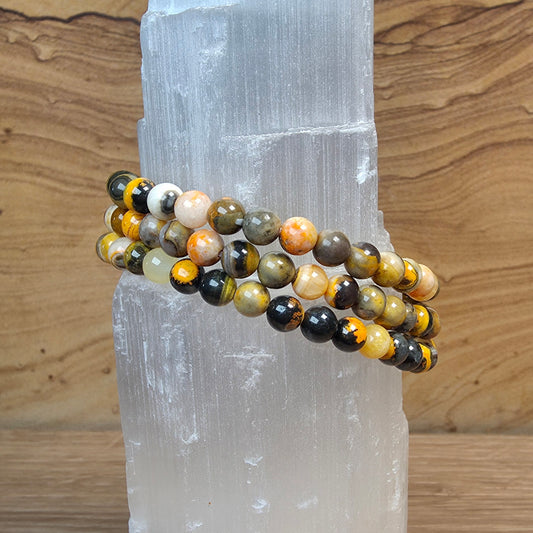 Bumblebee Jasper Bracelet - 5mm to 5.5mm